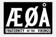 Æ Ø Å Letters | 3x2 Acrylic Keytag Fraternity; solid