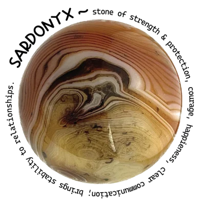 Sardonyx w/text 2x2