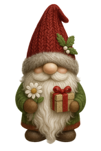 Gnome Xmas Daisy button