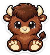Buffalo - Brown sticker