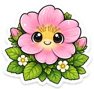State Flower Prairie Rose sticker