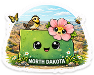 Chibi North Dakota Magnet