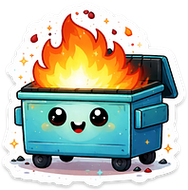 Chibi Dumpster Fire MAGNET