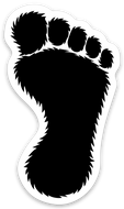 Big Foot black SINGLE sticker