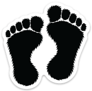 Big Foot black double sticker