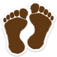 Big Foot brown double sticker