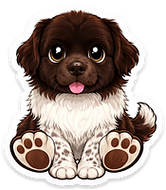 Chibi Newfoundland Sticker
