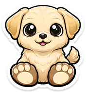 Chibi Yellow Lab Sticker
