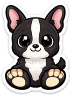 Chibi Boston Terrier Sticker