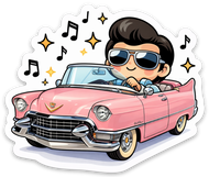 Rock N Roll Pink Cruiser MAGNET