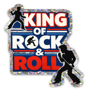 King of Rock N Roll glitter sticker