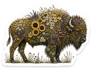 Buffalo Wildflower Sticker