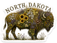 Buffalo Wildflowers BROWN-ND MAGNET