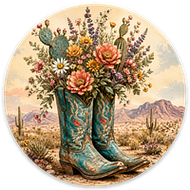 bloomin turquoise boots CIRCLE magnet