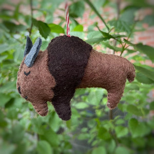 Felt Buffalo Ornament