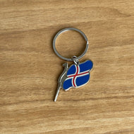 Iceland Flag Hard Enamel Keychain | 3 pack