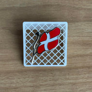 Denmark Flag Hard Enamel Pin | 3 pack