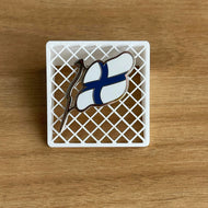 Finland Flag Hard Enamel Pin | 3 pack