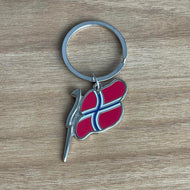 Norway Flag Hard Enamel Keychain | 3 pack