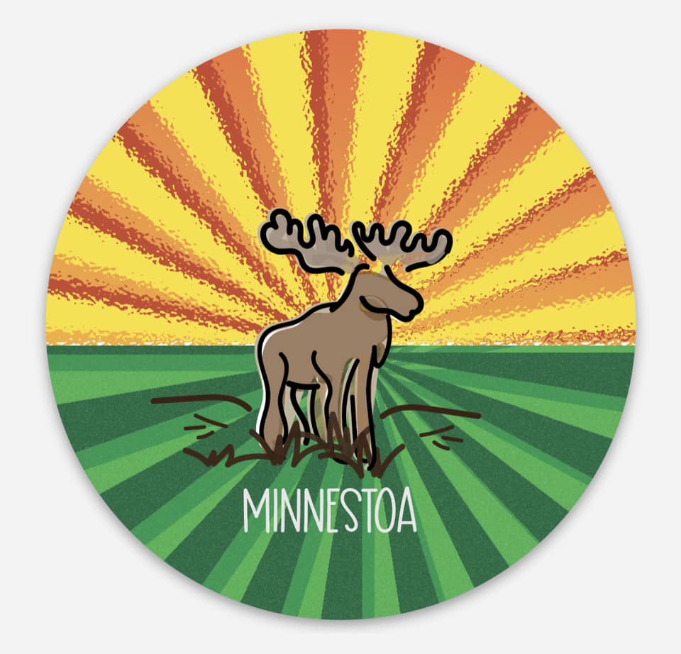 Moose Sunrise MN