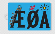 Æ Ø Å Letters | 3x2 Acrylic Key Tag