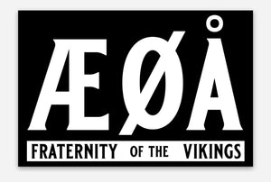 Æ Ø Å Letters | 3x2 Acrylic Keytag Fraternity; solid