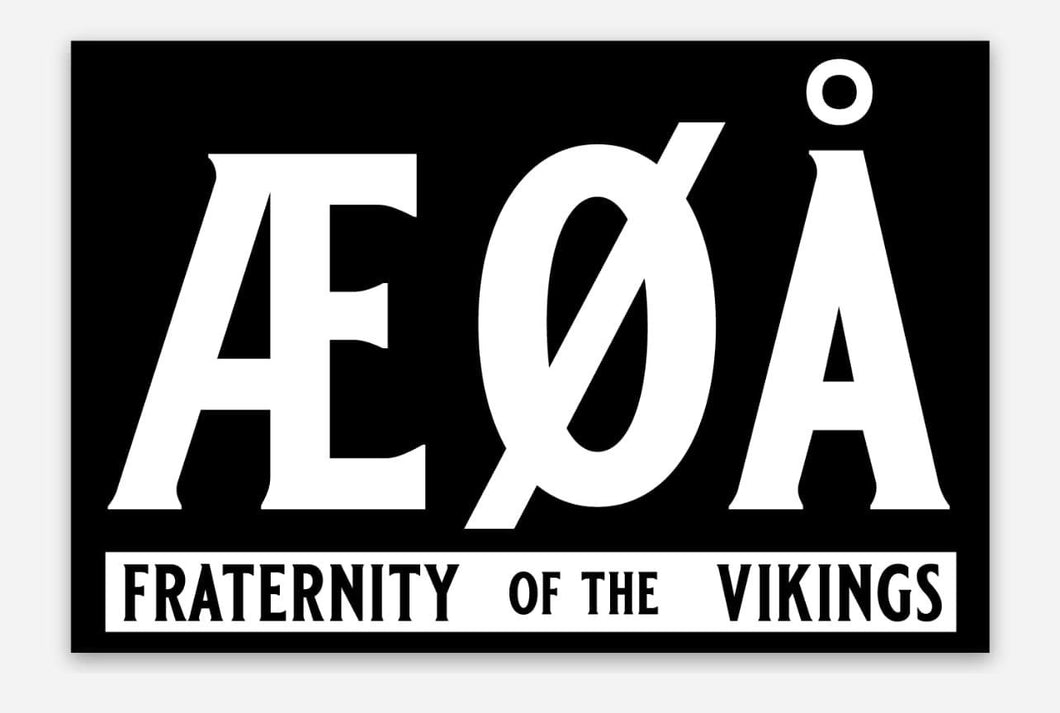 Æ Ø Å Letters | 3x2 Acrylic Keytag Fraternity; solid