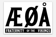 Æ Ø Å Letters | Fraternity Sticker 3x2