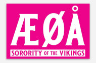 Æ Ø Å Letters | Sorority 3x2 Sticker