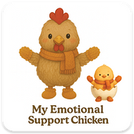 Emotional Support CHICKEN magnet