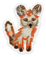 Artic Fox Red Sticker | 50 pack