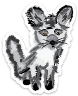 Artic Fox Gray Sticker | 10 pack