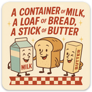 Milk Bread Butter sticker