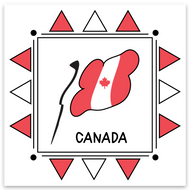 Canada Flag Square Vinyl Sticker | 10 pack