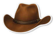 Cowboy Hat Pin Acrylic