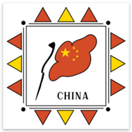 China Flag Square Vinyl Sticker | 10 pack