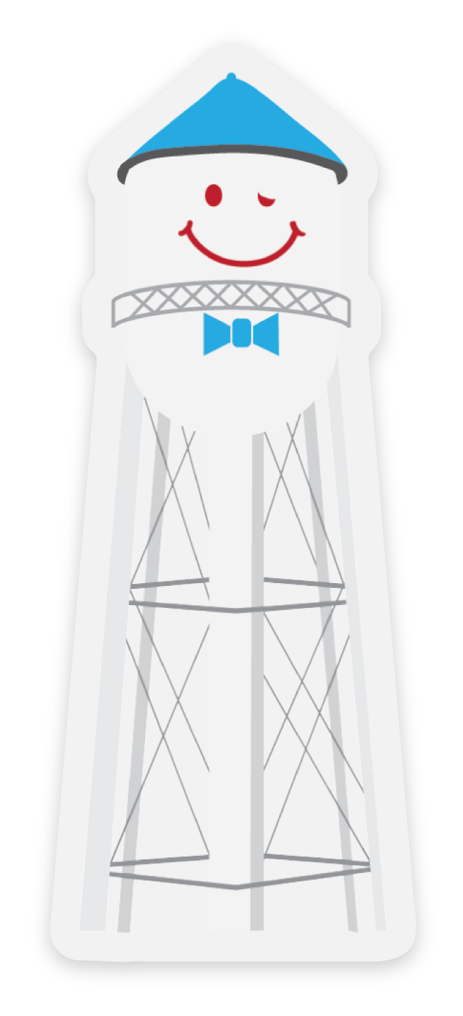 Classic Smiley Water Tower magnet
