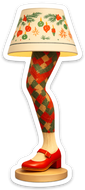 Retro Holiday Glow Lamp Sticker