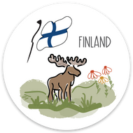 Finland Flag Moose Vinyl Sticker | 10 Pack
