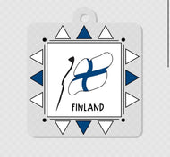 Finland Flag Square 2x2 Acrylic Key Tag