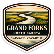 Grand Forks ND BADGE magnet