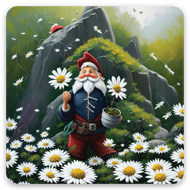 Gnome Daisies | 2" magnet