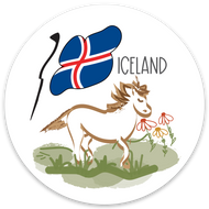 Iceland Flag Fjord Horse Vinyl Sticker | 10 Pack
