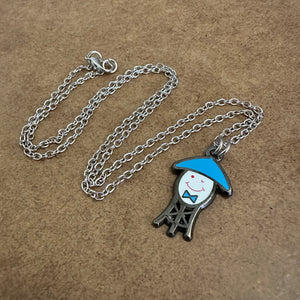 Smiley Necklace | Black Nickel | 20in chain