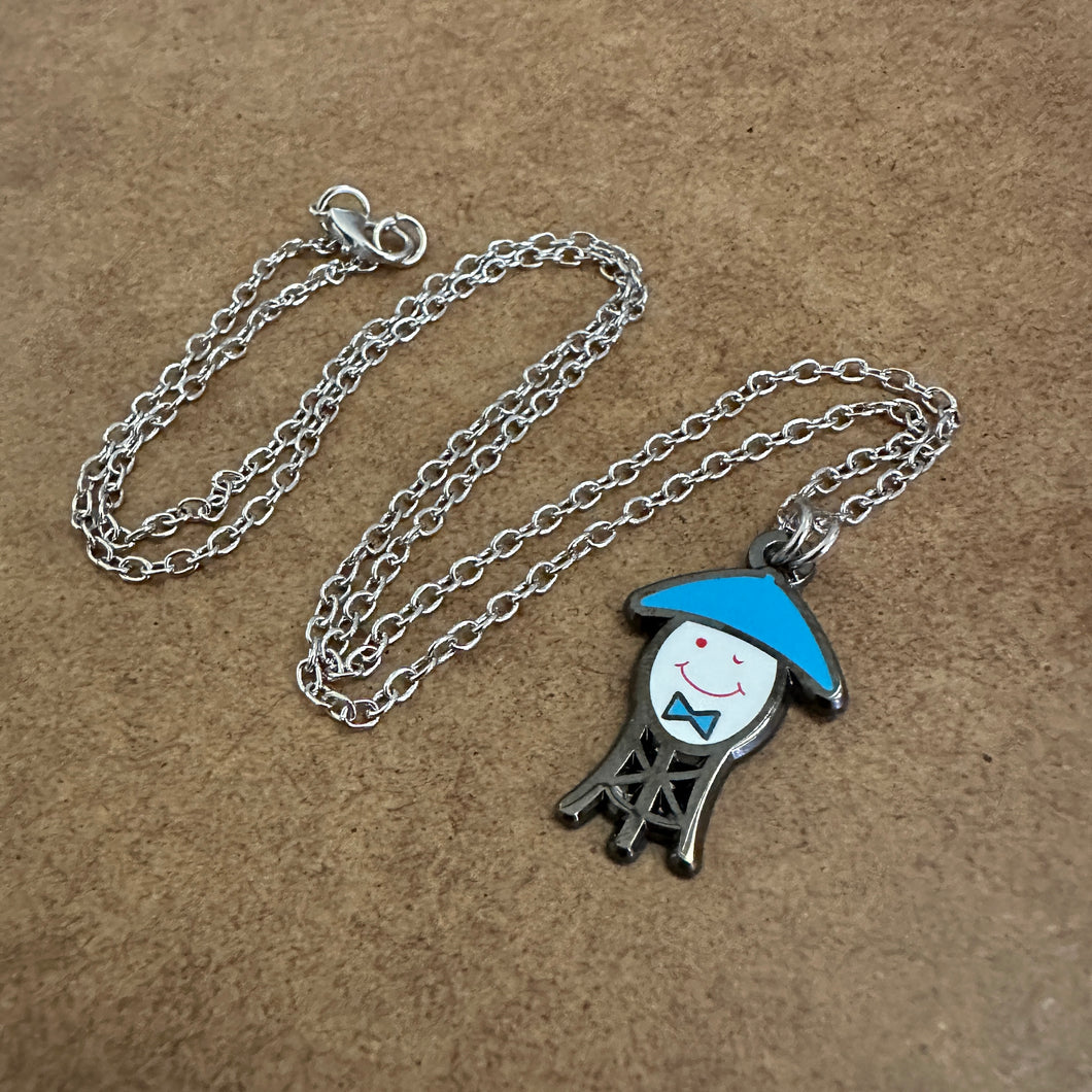 Smiley Necklace | Black Nickel | 20in chain