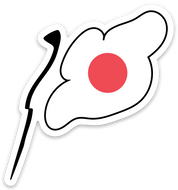 Japan Flag Vinyl Sticker | 10 pack