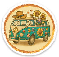Hippie Wildflowers Sticker LW