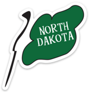 North Dakota Flag Vinyl Sticker | 10 pack