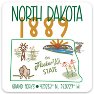 ND 1889 State Cord MAGNET