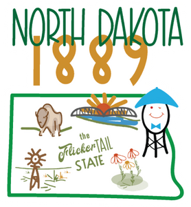 ND 1889 State sticker